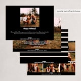 "bold border" - Holiday Cards in Coal by Ekko Studio - Back of Card Options