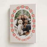 "Cozy Knit Christmas" - Holiday Cards in Linen by Karidy Walker - Folded Card