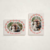 "Cozy Knit Christmas" - Holiday Cards in Linen by Karidy Walker - Photo Orientation Options