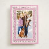 "Modern Tapestry" - Holiday Cards in Rose by Gwen Bedat - Front