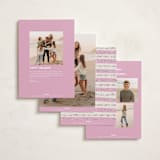 "Modern Tapestry" - Holiday Cards in Rose by Gwen Bedat - Back of Card Options