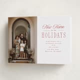 "New Home Holiday" - Holiday Cards in Cherry by Hannah Williams - Folded Card
