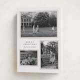 "Triple Frame" - Holiday Cards in Ivory by Angela Thompson - Folded Card
