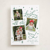 "Laughing All the Way" - Holiday Cards in Elf Shoes by Erin German - Front