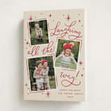 "Laughing All the Way" - Holiday Cards in Rudolph’s Nose by Erin German - Folded Card