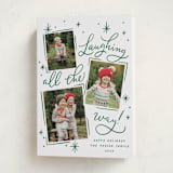 "Laughing All the Way" - Holiday Cards in Elf Shoes by Erin German - Folded Card