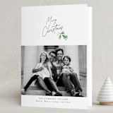 "Understated Pine Swag" - Holiday Cards in Snow by Erika Firm - Folded Card