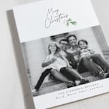 "Understated Pine Swag" - Holiday Cards in Snow by Erika Firm - Detail