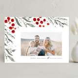 "Swept Away" - Holiday Cards in Berry by Lehan Veenker - Front