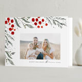 "Swept Away" - Holiday Cards in Berry by Lehan Veenker - Folded Card