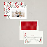 "Swept Away" - Holiday Cards in Berry by Lehan Veenker - Assembled