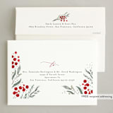 "Swept Away" - Holiday Cards in Berry by Lehan Veenker - FREE Recipient Addressing