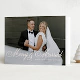 "Merry & Married" - Holiday Cards in Buttercream by Vanessa Doyle - Folded Card