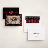 "Sparkly Bows" - Holiday Cards in Festive by Makewells - Assembled