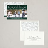 "Calligraphy Trio" - Holiday Cards in Forest by Stacey Meacham - Assembled