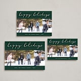 "Calligraphy Trio" - Holiday Cards in Forest by Stacey Meacham - Formats Available