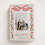 "Disney's Mickey Bough Border" - Holiday Cards in Wreath by Pixel and Hank - Folded Card