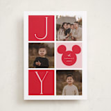 "Disney's Joyful Mickey" - Holiday Cards in Rose by Hudson meet Rose - Front