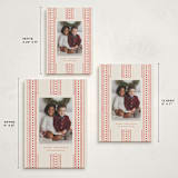 "Mickey Holiday Stripes" - Holiday Cards in Cranberry by Ellen Schlegelmilch - Formats Available