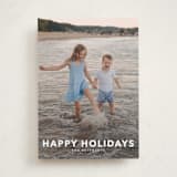 "Simple Type" - Holiday Cards in Linen by Angela Thompson - Front