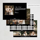 "Simply Typographic" - Holiday Cards in Noir by Jessica Corliss - Back of Card Options