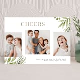 "Painted Greenery" - Holiday Cards in Snowfall by frau brandt - Front