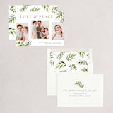 "Painted Greenery" - Holiday Cards in Snowfall by frau brandt - Assembled