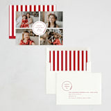 "Round" - Holiday Cards in Candy Cane by Brianne Larsen - Assembled