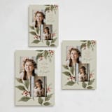 "Holly + Laurel" - Holiday Cards in Eucalyptus by Wildfield Paper Co - Formats Available