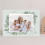 "Winter Frame" - Holiday Cards in Wintermint by Leah Bisch - Front