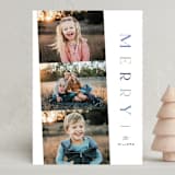 "Triple" - Holiday Cards in Denim by Pixel and Hank - Front