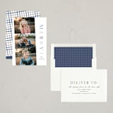 "Triple" - Holiday Cards in Denim by Pixel and Hank - Assembled
