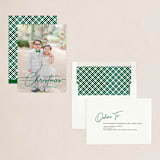 "Calligraphic Script" - Holiday Cards in Evergreen by Nam Bourassa - Assembled