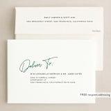 "Calligraphic Script" - Holiday Cards in Evergreen by Nam Bourassa - FREE Recipient Addressing