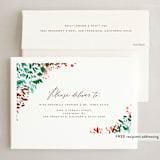 "Christmas Garden" - Holiday Cards in Crimson by Kayla King - FREE Recipient Addressing