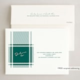 "Plaid Closeup" - Holiday Cards in Pear by Ellis - FREE Recipient Addressing