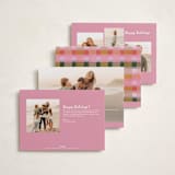 "festive checked plaid" - Holiday Cards in Fruitcake by Carrie Moradi - Back of Card Options