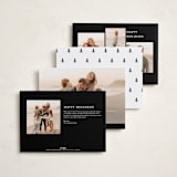 "Evoke" - Holiday Cards in Snow by Everett Paper Goods - Back of Card Options