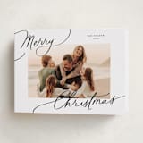 "Evoke" - Holiday Cards in Snow by Everett Paper Goods - Folded Card