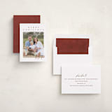 "Merry & Minimal" - Holiday Cards in Wine by Ekko Studio - Assembled