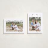 "Merry & Minimal" - Holiday Cards in Wine by Ekko Studio - Photo Orientation Options