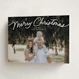"Simply Delighted" - Holiday Cards in Marshmallow by Everett Paper Goods - Folded Card