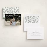 "Simply Delighted" - Holiday Cards in Marshmallow by Everett Paper Goods - Assembled