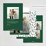 "Happy Script" - Holiday Cards in Juniper by Erica Krystek - Back of Card Options