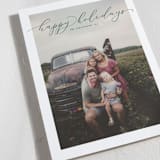 "Happy Script" - Holiday Cards in Juniper by Erica Krystek - Detail