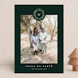 "Peace On Earth" - Holiday Cards in Spruce by Susan Moyal - Front