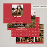 "Uptown Script" - Holiday Cards in Poinsettia by Carolyn MacLaren - Back of Card Options