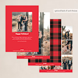 "at home" - Holiday Cards in Snow by That Girl Press - Back of Card Options