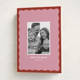 "Color Wave" - Holiday Cards in Raspberry by Helena Vitto - Folded Card