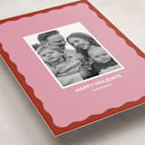 "Color Wave" - Holiday Cards in Raspberry by Helena Vitto - Detail